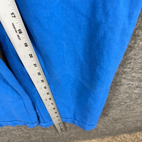 Love Tree Cargo Pants Women M Medium Blue High Rise Linen Drawstring Pockets - Picture 5 of 8